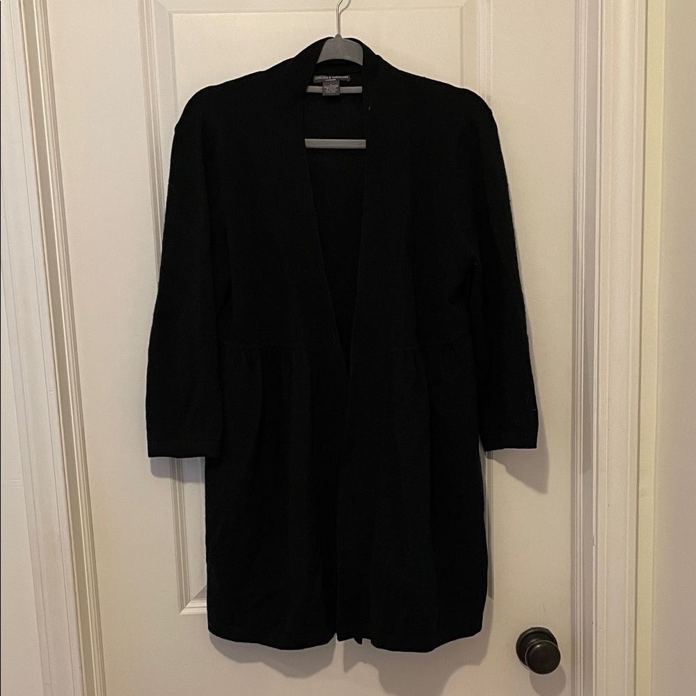Chelsea & Theodore Black Cashmere Cardigan